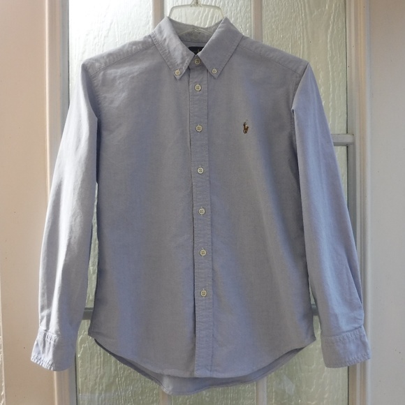 Ralph Lauren Blue Button Down Pony Logo Shirt - Picture 4 of 10